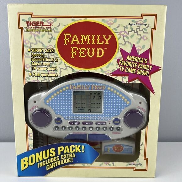 Tiger Electronics Family Feud Bonus Pack Handheld LCD Game 1998 Rare Version New - Picture 1 of 5